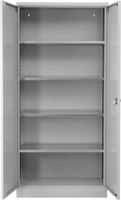 PROREGAL Stahlschrank Bee mit 7 Fachböden und Scharniertüren in Grau, H x B x T: 195 x 92 x 42 cm - Bild 1