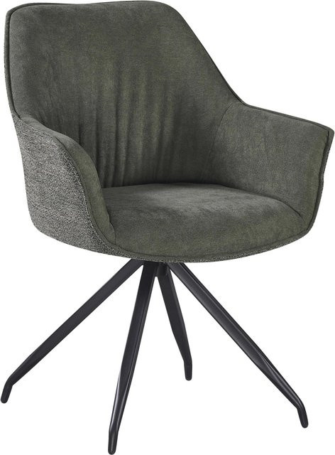 Mömax Armlehnstuhl Nova in Grün, moderner Schwenkstuhl für Home-Office und Esszimmer, B/T/H: 45 x 48 x 140 cm - Bild 1