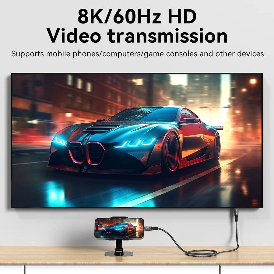 FDBOY USB4 Kabel für Thunderbolt 4 mit 40 Gbit/s, 240 W Schnellladung und 8K@60 Hz Displayunterstützung, Schwarz - Bild 5