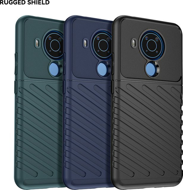 Stoßfeste Silikon-Schutzhülle für Nokia 5.4 in Grün - Bild 1