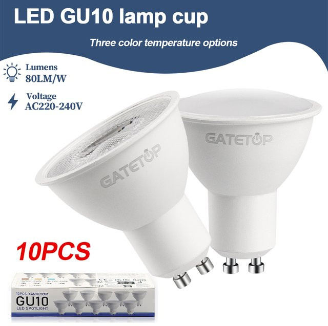 GU10 LED-Strahlerlampen mit COB-Technologie, 7 W, 120 Grad Abstrahlwinkel, Weiß - Bild 1