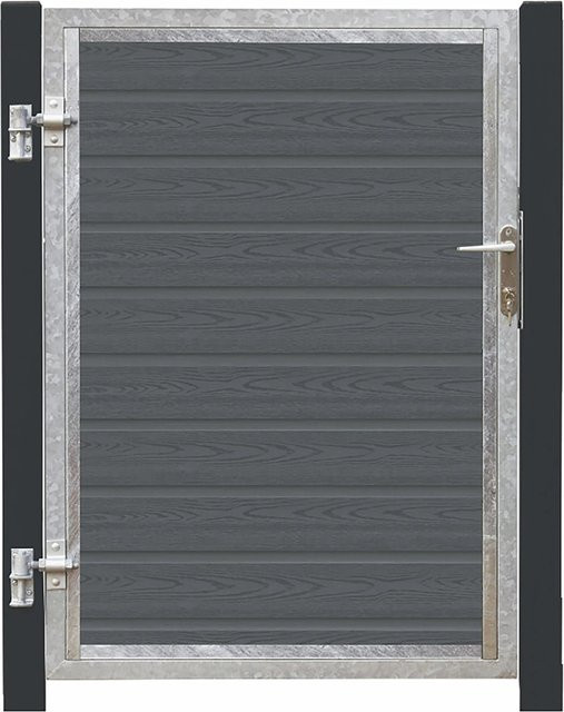 Plus Holz Einzeltor Artura aus WPC in Schiefergrau, Breite: 115 cm, Höhe: 135 cm - Bild 1