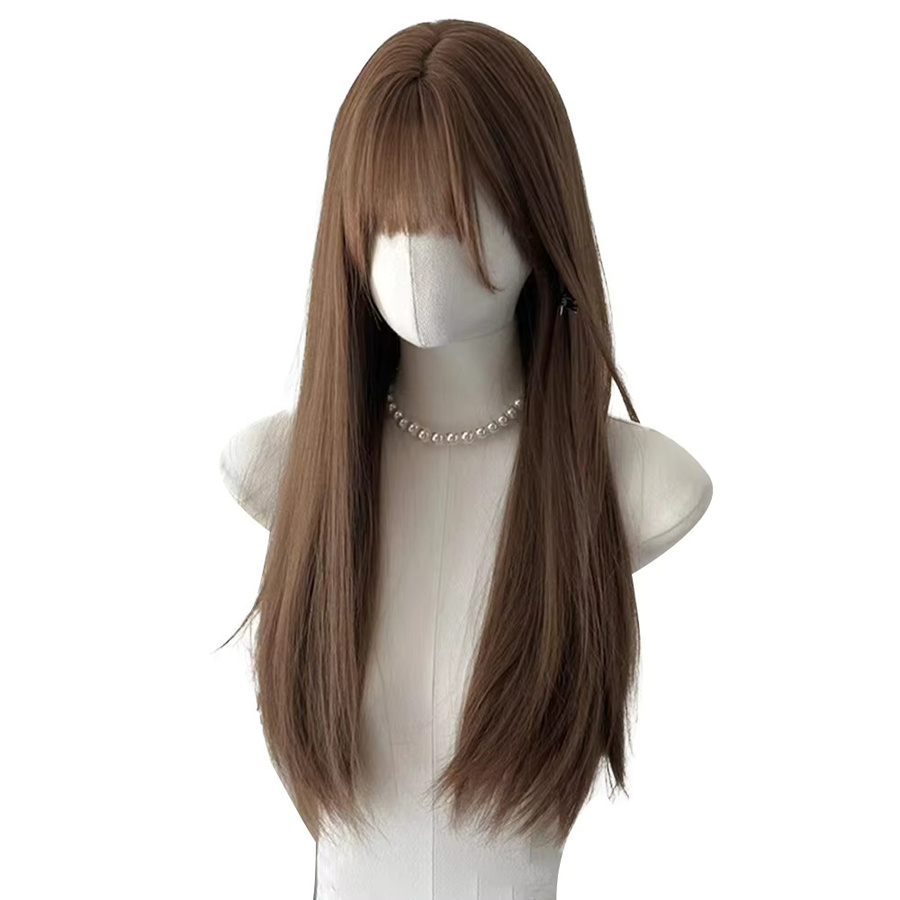 MEISU Perücke, 26 Zoll, braun, glatt, synthetische Fasern, Damen - Bild 5