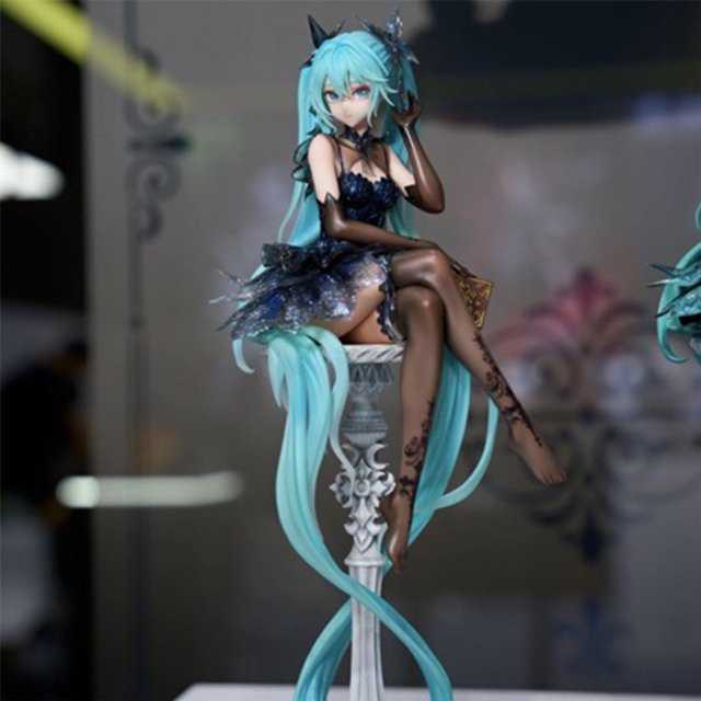 Bandai Hatsune Miku Figur, Schwarzes Kleid Edition, Actionfigur, Puppe - Bild 1