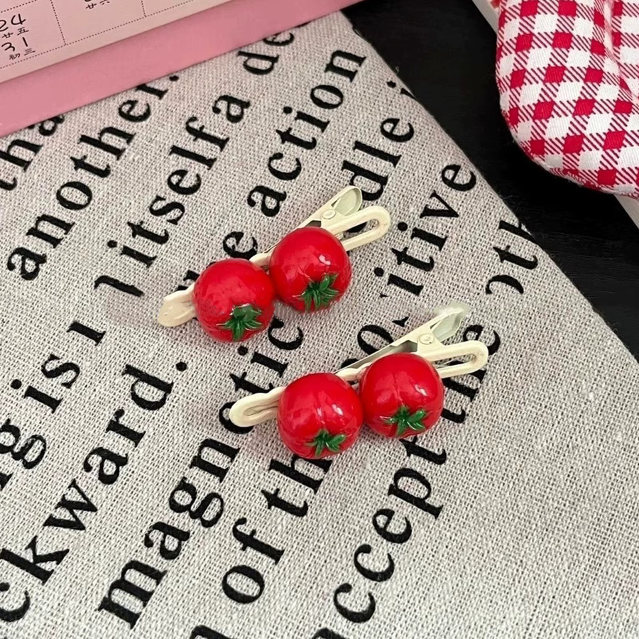 Haarnadeln Tomaten-Cartoon, 5,5 cm, Kinder und Frauen - Bild 2
