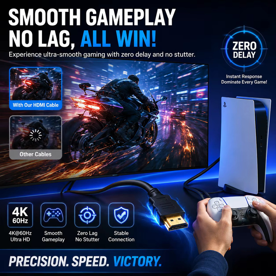 YYTEEK HDMI 2.0 Kabel in Schwarz mit 18Gbps für 4K60Hz, 2K und 1080P inklusive ARC für Laptop, Monitore, HDTV, PS5 und Xbox - Bild 2
