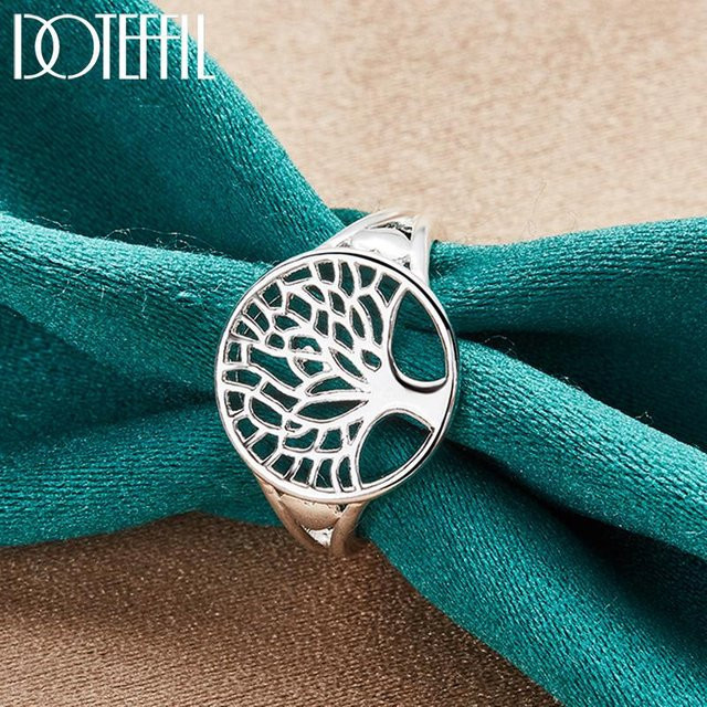 Doteffil Ring 925 Silber, Baum, Damen, Ringgröße 10 - Bild 1