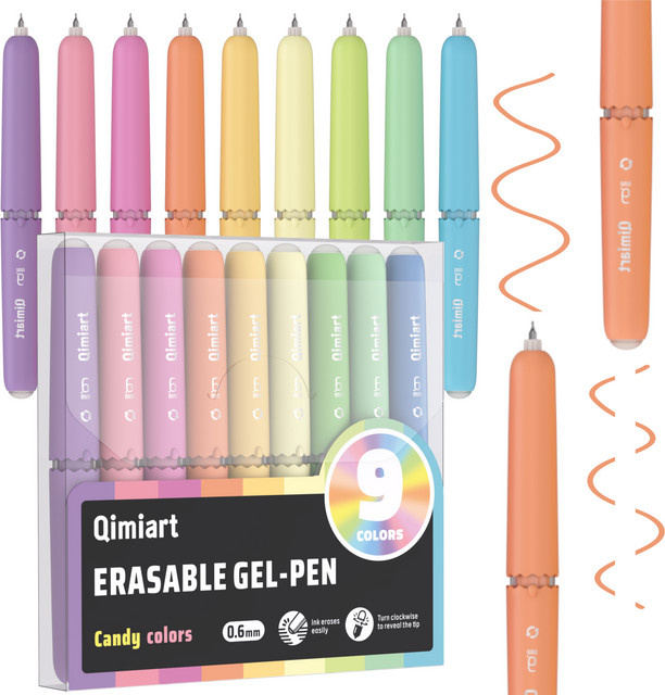 Kolorowys Radierbare Gelstifte mit Eierschalen-Design, Mehrfarbig, Feinspitze, Drehmechanismus - Bild 1