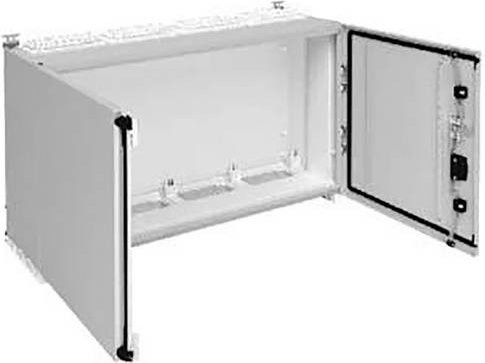 Hager Schrank aus Stahl in Lichtgrau RAL 7035, B/T/H: 105 x 50 x 27,5 cm - Bild 1