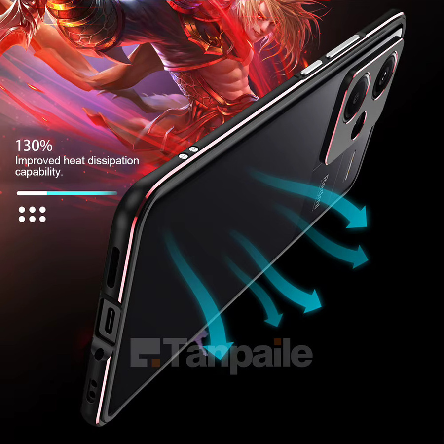 Ultra dünne Stoßstange-Schutzhülle aus Aluminiumlegierung für Xiaomi Poco X6 und Redmi Note 13 Pro mit Magnetfunktion in Schwarz und Silber - Bild 3