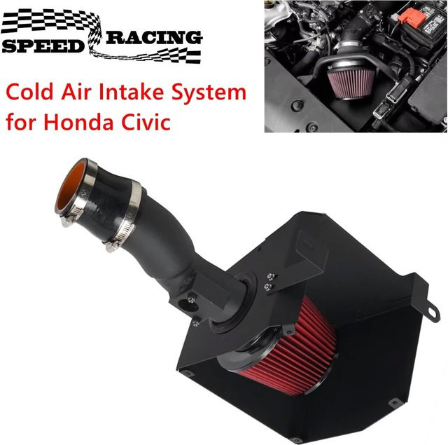 SPEEDRACING Kaltluftansaugsystem-Kit in Schwarz für HONDA Civic 1.5T mit Hochleistungs-Luftfilter zur Leistungssteigerung - Bild 1