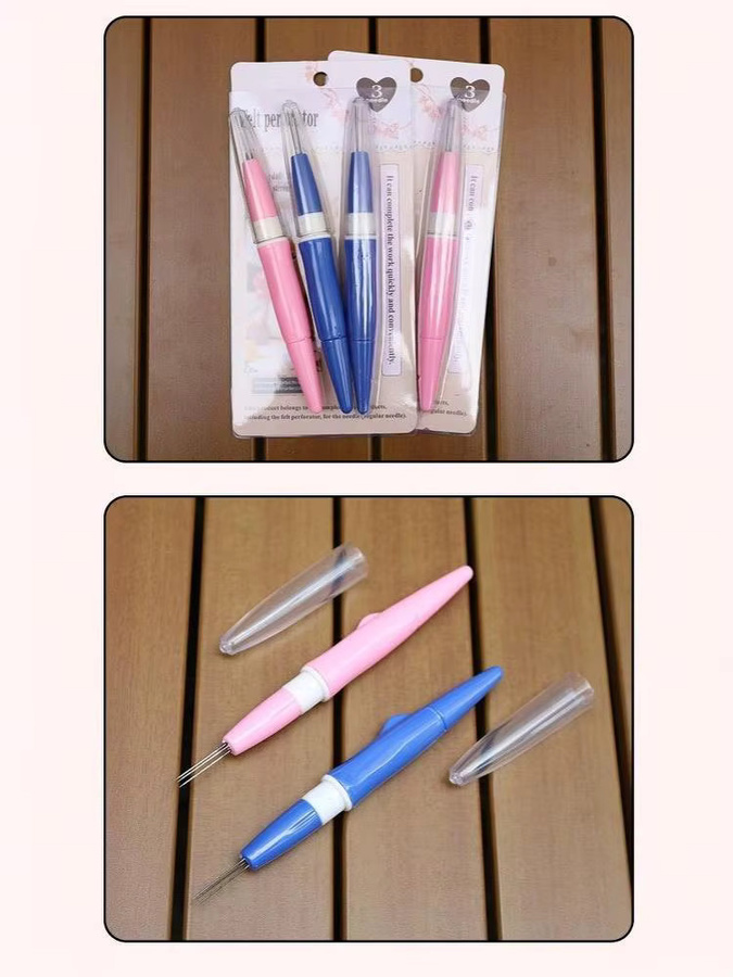 eelhoe Wollfilz-Nadelstift-Starter-Set in Pink mit 7 Ersatznadeln für DIY-Kunstfilzen und Handgemachte Dekorationen - Bild 3