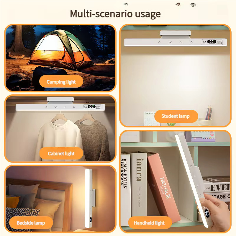 Heinast Touch-Tischlampe in Weiß, dimmbare magnetische Schreibtischlampe mit wiederaufladbarem Akku für Nachttisch, Spiegel oder Schrank - Bild 2