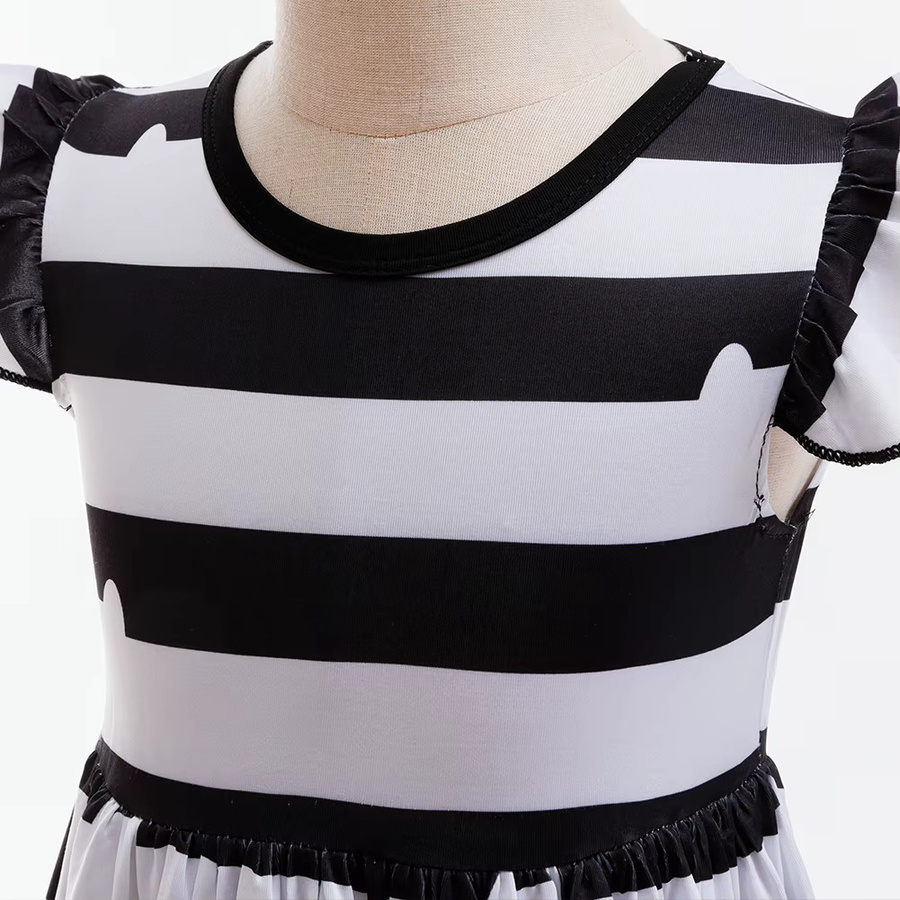 keaiyouhuo Halloween-Kostüm Mädchen, niedliche Katze, schwarz-weiß, Plüsch / Textil - Bild 4