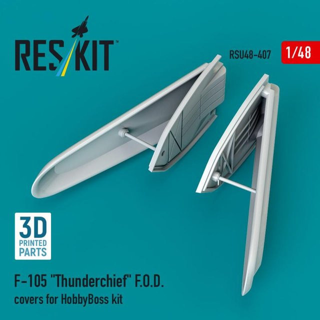 HobbyBoss F-105 Thunderchief F.O.D. Covers, 3D Printed - Bild 1