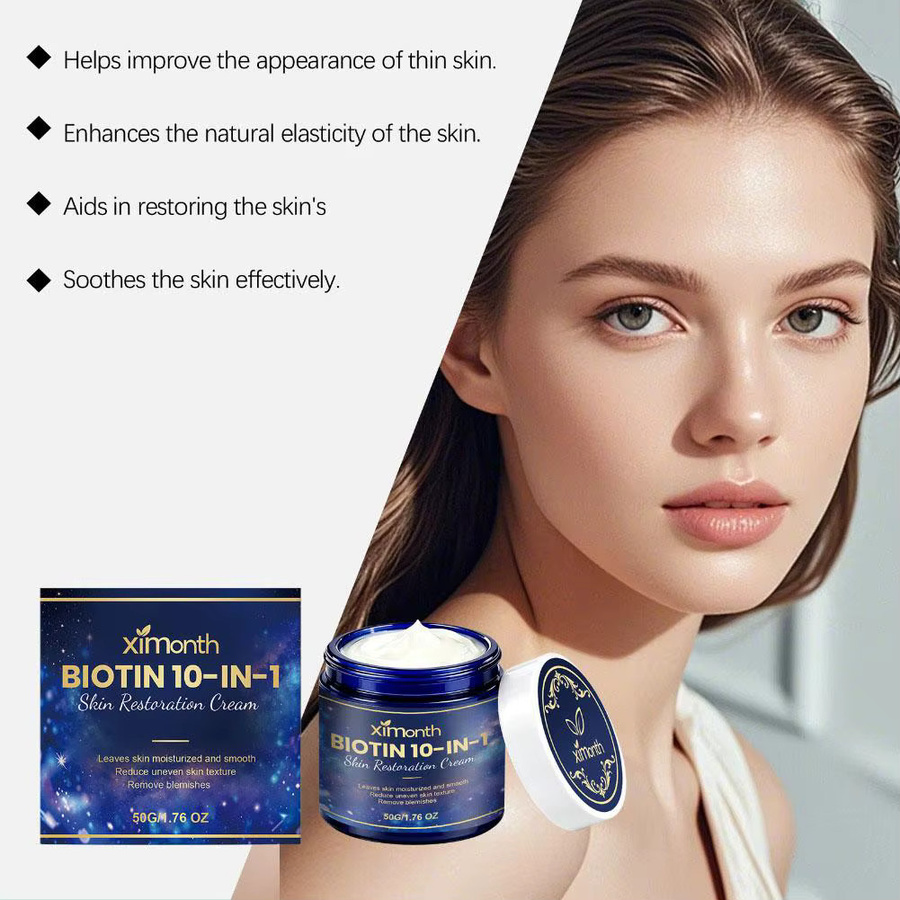 Ximonth Biotin 10-in-1 Multi-Effekt Gesichtscreme, 50 ml, Trockene Haut - Bild 4