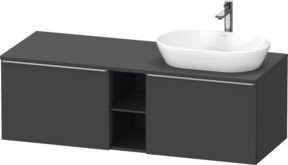 Duravit Waschtischunterschrank D-Neo in Grau, Wandhängend, B/T/H: 140 x 55 x 45,9 cm - Bild 1