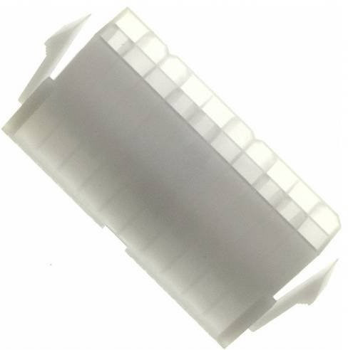 Molex Buchsengehäuse-Kabel mit 20 Polen und 4,2 mm Rastermaß in Weiß und Transparent - Bild 1