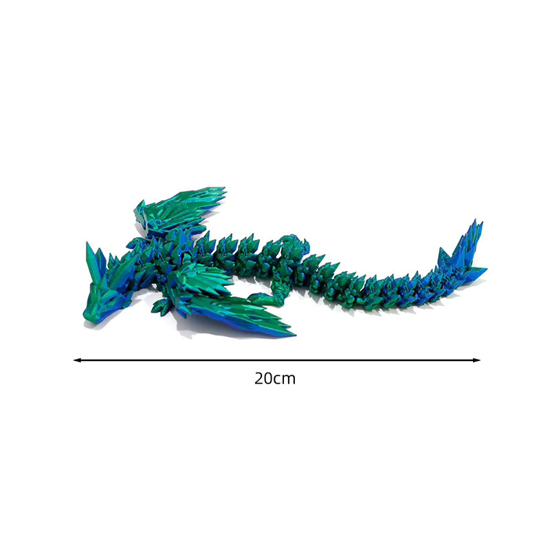 WHPHous Beweglicher 3D-gedruckter Drache im westlichen Stil als artikuliertes Modell und Deko-Ornament für deinen Schreibtisch - Bild 2