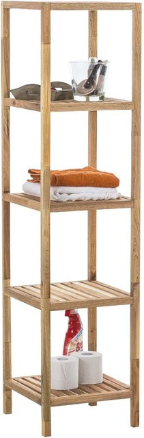 CLP Standregal aus Holz in Braun als Badezimmerregal mit 3 bis 5 Ablageflächen - Bild 1