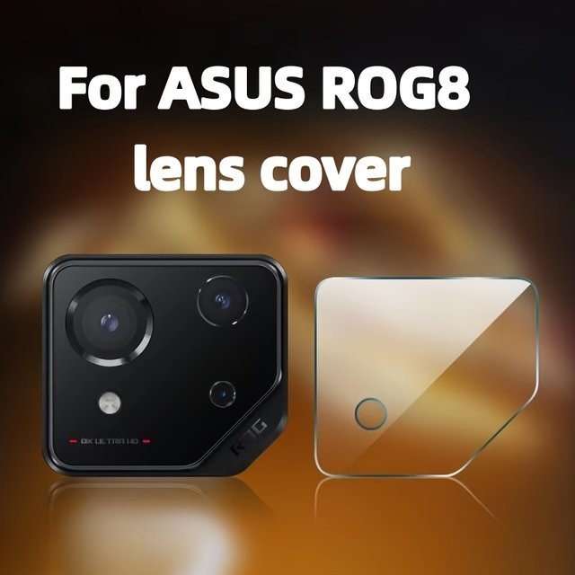 3D-Schutzfolie aus gehärtetem Glas für die Rückkamera von Asus ROG Phone 9 Pro, ROG 8 Pro und ROG 8, transparent - Bild 1