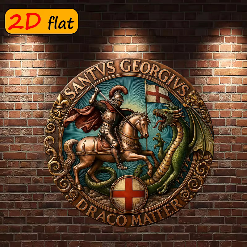 CIFBUY Wandkunst aus Metall mit Drachen-Design, runde Aluminium-Dekoration in Multicolour, Durchmesser: 20 cm - Bild 4