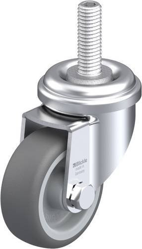 Blickle LRA-PATH 50G-GS10 Lenkrolle in Grau und Silber mit Kunststoffrad, Durchmesser: 50 mm, Tragfähigkeit: 75 kg - Bild 1