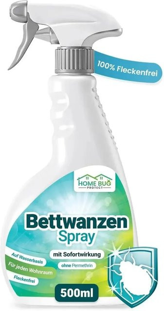 HomeBugProtect Bettwanzen Spray für Textilien und Möbel, Farbe: Weiß, 500 ml - Bild 1