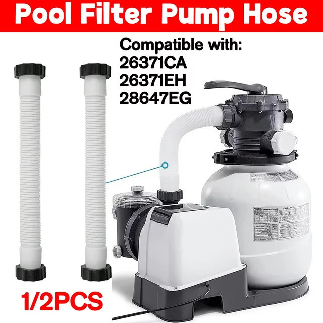 Intex Verbindungsschlauch 16 Zoll für Sandfilterpumpen und Salzwassersysteme, Weiß - Bild 1