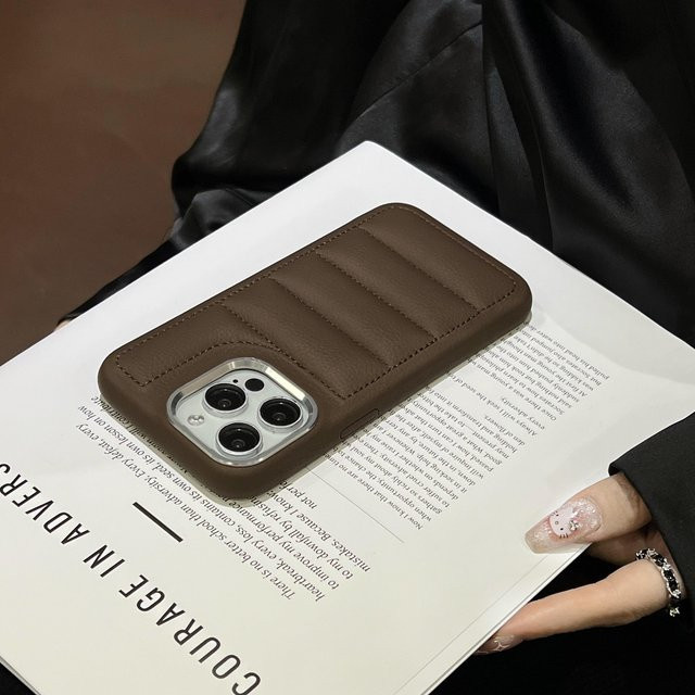 Silikon Handyhülle im Daunenjacke-Design für Apple iPhone 16 15 14 13 12 11 Pro Max in Bonbonfarben - Bild 1