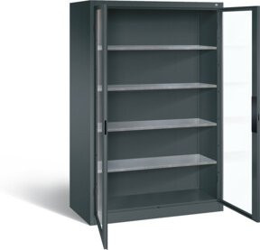 C+P Werkzeugschrank Acurado in Anthrazitgrau mit Schloss und Regalböden, H x B x T: 195 x 120 x 60 cm - Bild 1