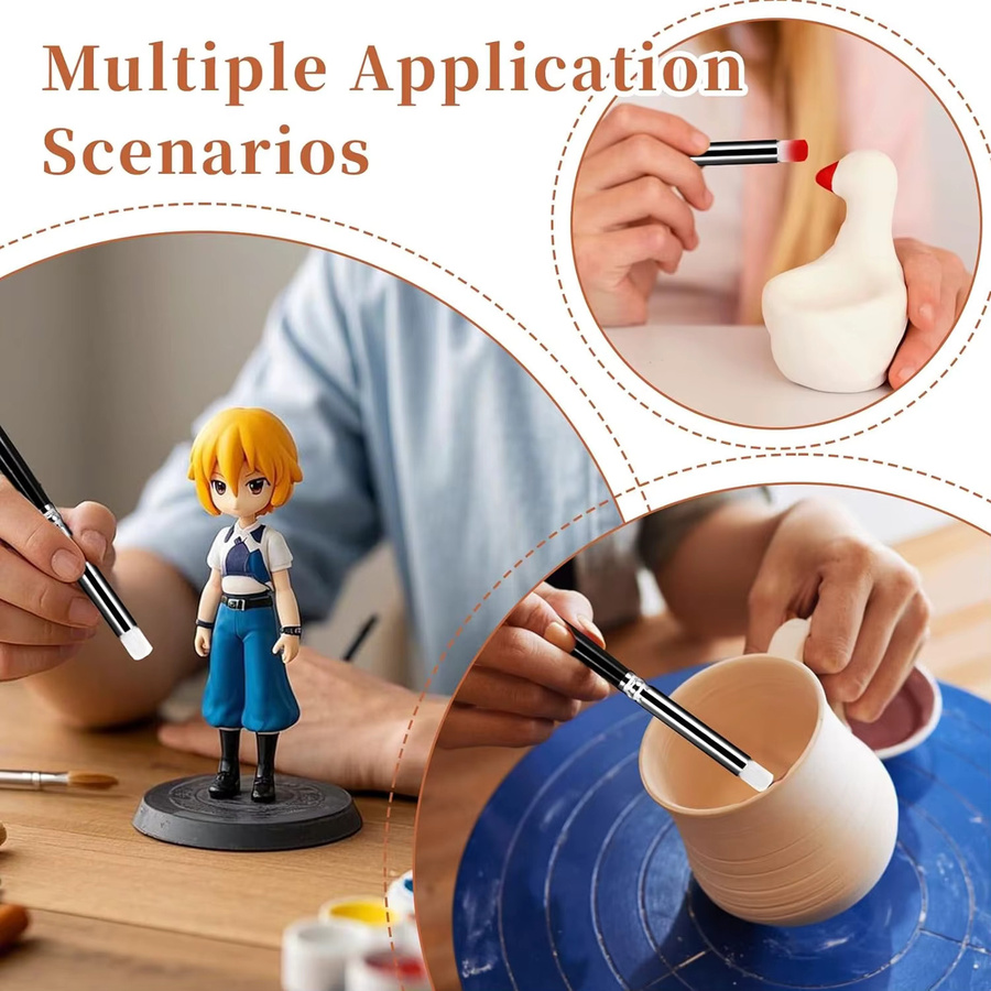 Yutiars Miniatur-Malpinsel Set für Modellierung und Kunsthandwerk in Schwarz - Bild 3