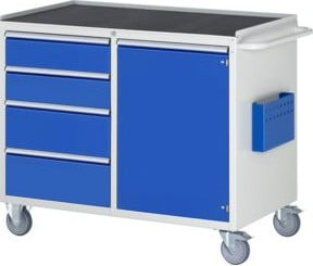 Rau Montagewagen LL5.20 mit 4 Schubladen, 1 Tür und Arbeitsplatte, B/T/H: 114,5 x 65,0 x 97,5 cm - Bild 1