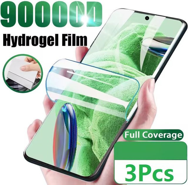 3er Pack Hydrogel Displayschutz Folie für Samsung Galaxy S25 S24 S23 S22 S21 Ultra Plus A56 A55 A54 A36 A35 A26 A25 A16 A15 5G in Transparent - Bild 1