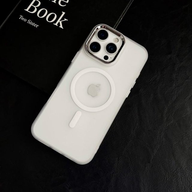 Yiran Bag Magnetische Stoßfeste Panzer Hülle für iPhone 16 15 14 13 12 11 Pro Max Plus mit MagSafe Unterstützung, Transparent Grau - Bild 1