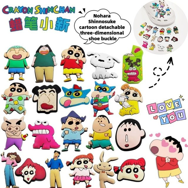 Shinchan Schuh-Charms, Anime-Merchandise, 3D-Schuhschnallen - Bild 1