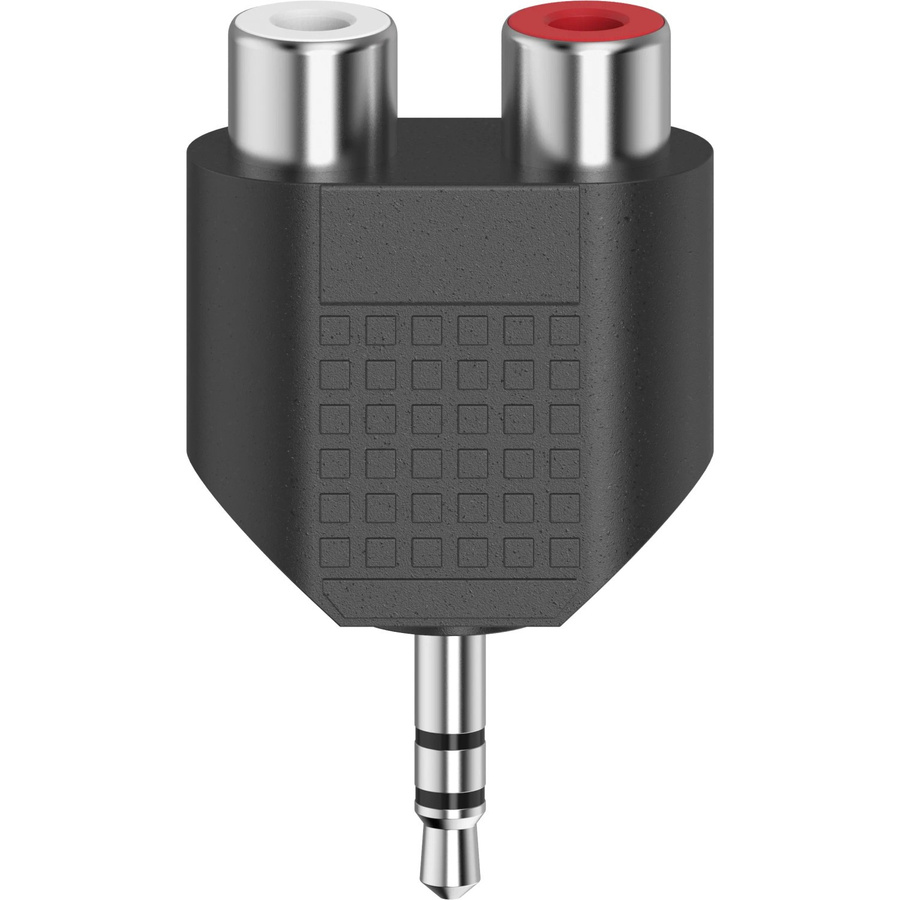 Hama Audio-Kurzadapter mit 3,5 mm Klinken-Stecker Stereo auf 2 Cinch-Kupplungen in Schwarz - Bild 2