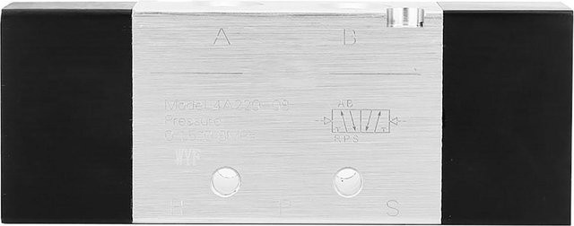 TOMTOP JMS 4A22008 Pneumatikventil 2-Positionen-5-Wege in Silber mit PT1/4in Einlass und Auslass - Bild 1
