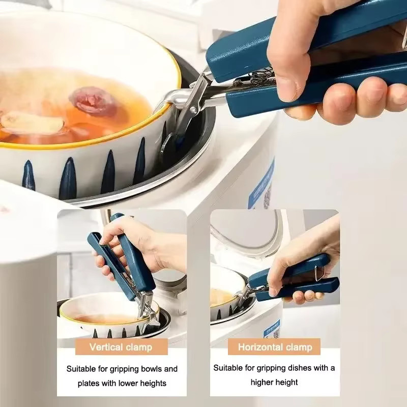 DUTRIEUX Silikon Schüsselklemme in Blau als rutschfeste Anti-Verbrühungsklemme für den Haushalt - Bild 3