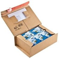 ColomPac Paket-Versandkartons aus braunem Wellpappe, selbstklebend, 10 Stück, B/L/H: 21,2 x 30,5 x 11,0 cm - Bild 1