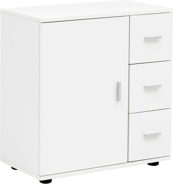 Wohnling Badkommode modern in Weiß B/H/T: 33 x 66 x 60 cm - Bild 1