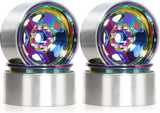 RS RC Beadlock Felge, 1,9 Zoll, 4-teiliges Set, Regenbogen - Bild 1