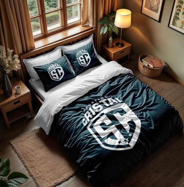 HNK Hajduk Split Kunst Bettwäsche Set Flylo in Blau mit Motiv, Material Mikrofaser, B/H: 135 x 200 cm - Bild 1