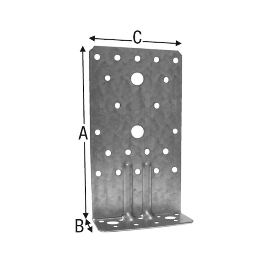 Simpson Winkelverbinder ABR aus Stahl feuerverzinkt in Grau B/T/H: 17,0 x 4,0 x 9,5 cm - Bild 2