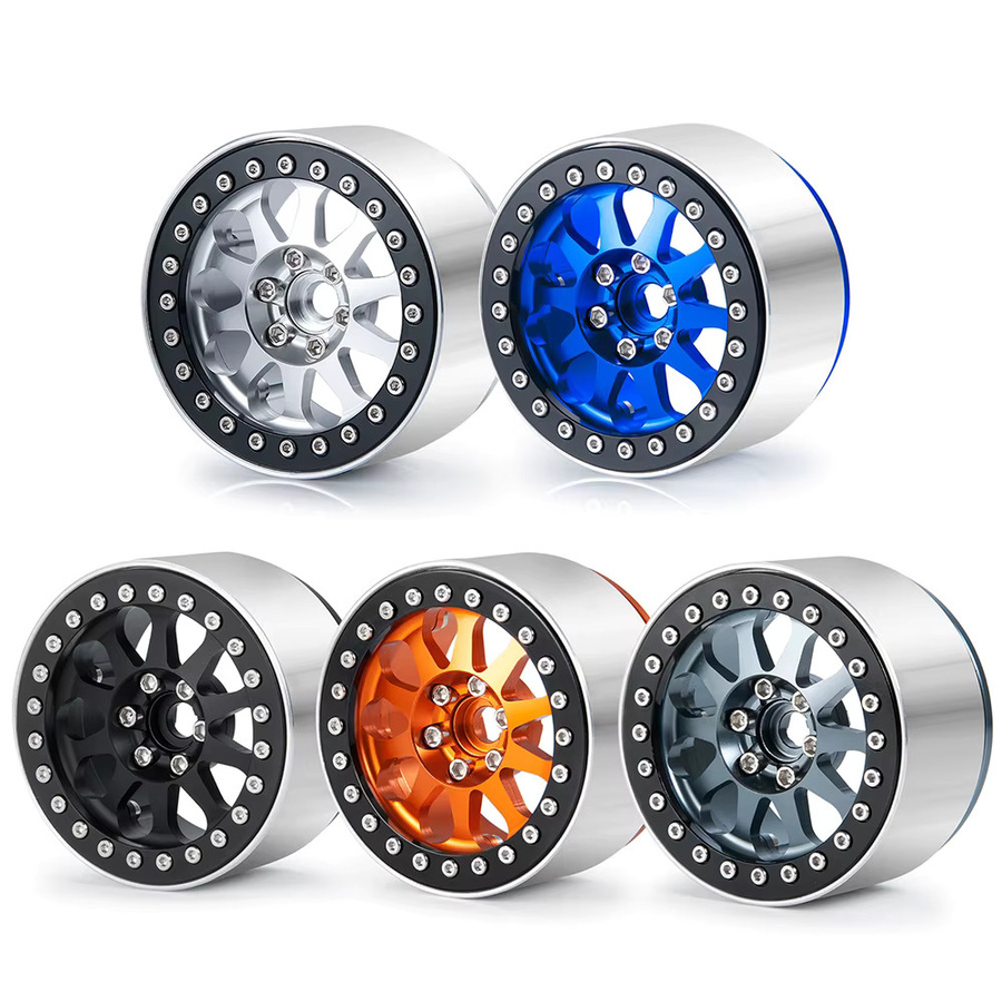 AXSPEED Aluminium-Beadlock-Felgen, 4-teiliges Set, 2,2 Zoll, 35 mm, Blau - Bild 2