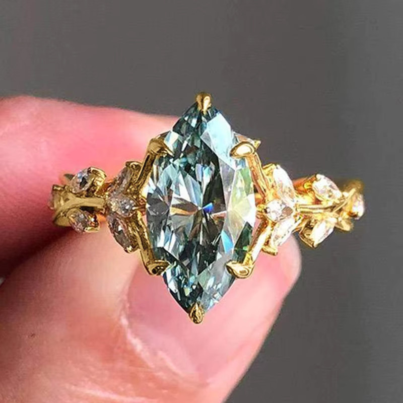 Huitan Ring, Zirkonia, Gold, Damen - Bild 1