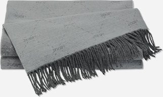 JOOP! FINE-DIAMOND Plaid mit Fransen in Silber, B/B: 130 x 170 cm - Bild 1