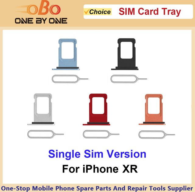 Apple SIM-Kartenhalter Ersatzteil für iPhone XR Single-SIM-Version in Schwarz, Blau, Weiß oder Rot - Bild 1