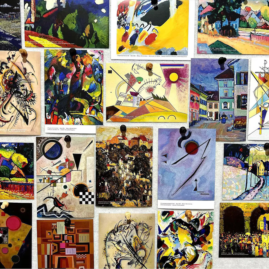 30 Stück Set Künstler Postkarten mit Kandinsky Ölgemälden in Mehrfarbig, künstlerische Grußkarten aus Papier für Kunstliebhaber - Bild 3