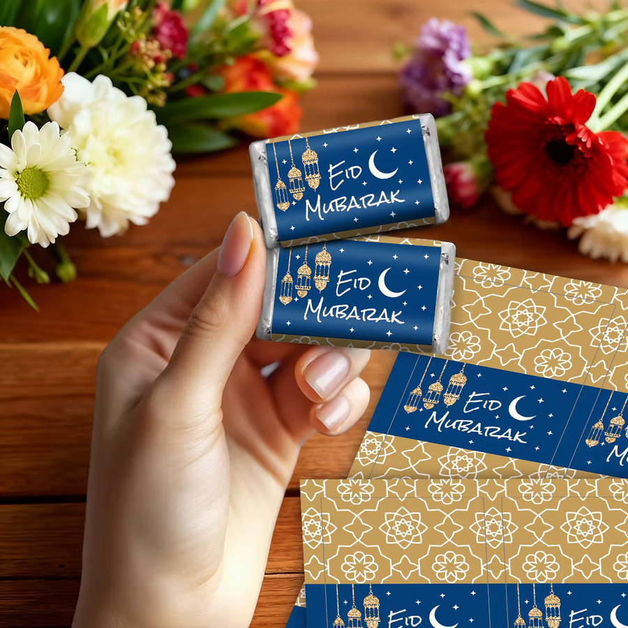 30 Stück Eid Mubarak Schokoladenaufkleber mit islamischem Thema für Ramadan und Eid Al-Fitr Dekoration - Bild 5